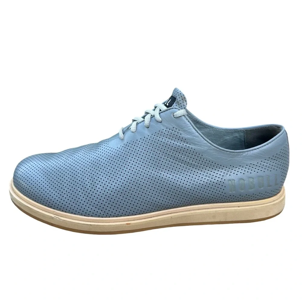 Light Blue Perforated Men's Casual Shoe -